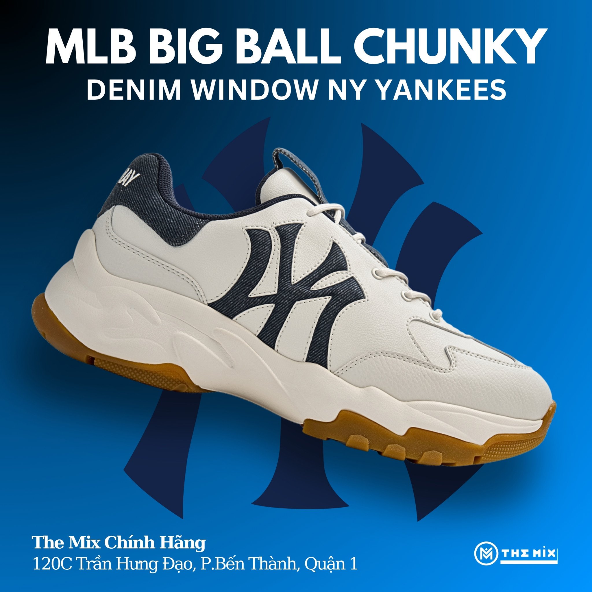MLB Big Ball Chunky Denim Window NY Yankees - 3ASHD045N-50NYS