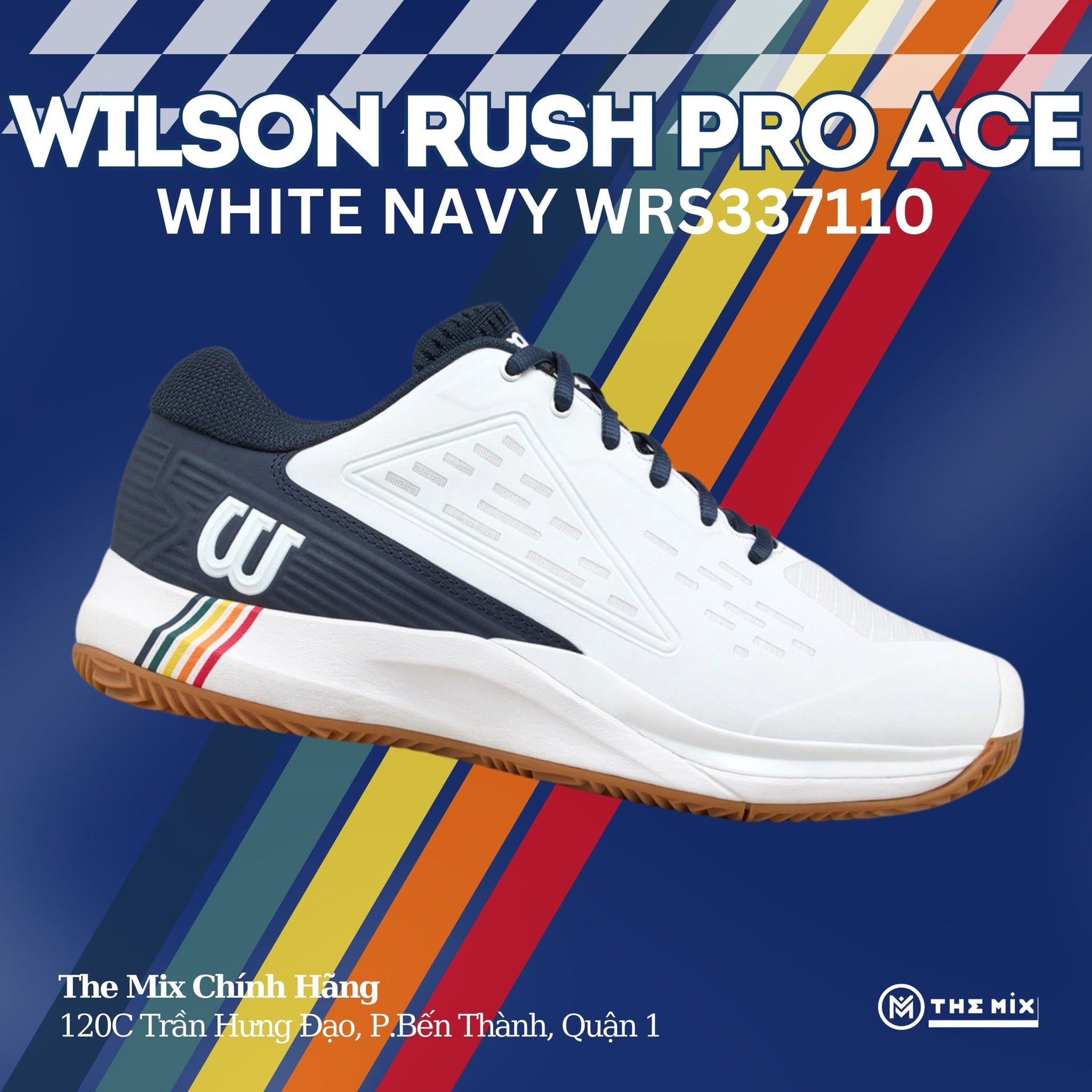 Wilson Rush Pro Ace OC M ''White Navy'' - WRS337110