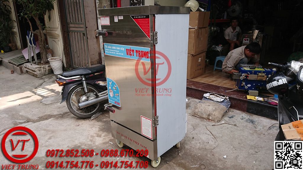 Tủ nấu cơm 12 khay điện - hơi