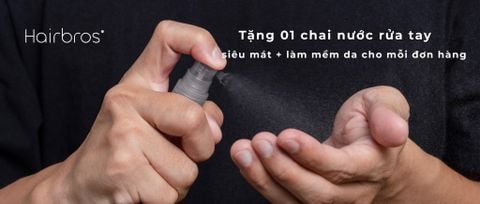 Nước rửa tay miễn phí mỗi đơn hàng - Chung tay cùng Hair Bros phòng chống dịch