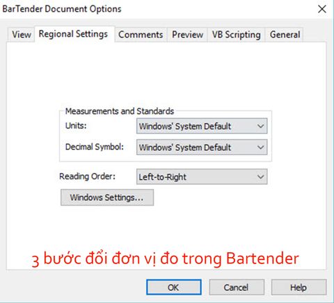 3 bước đổi đơn vị đo từ inch sang mm và ngược lại trong bartender