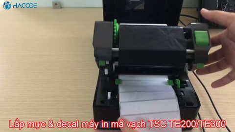 Hướng dẫn lắp mực và decal cho máy in tem mã vạch TSC TE200/TE300