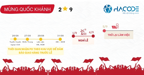 Thông báo nghỉ lễ Quốc khánh 2/9 năm 2023