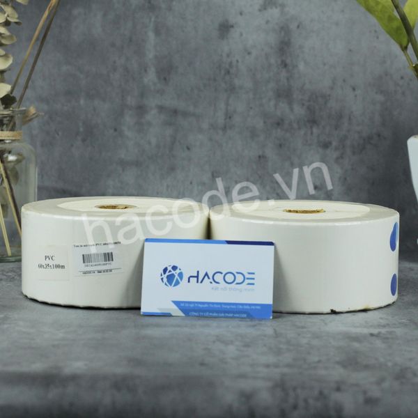 Tem PVC 60x35 Hacode – Giải Pháp Nhãn Dán Bền Đẹp, Chống Nước Hoàn Hảo