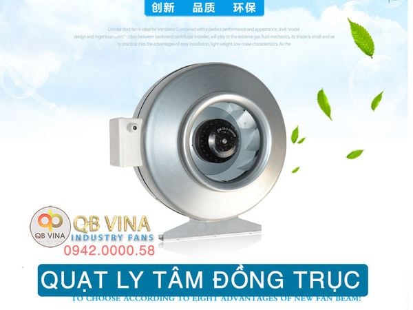 Quạt ly tâm đồng trục có nối ống gió | BÁN CHẠY NHẤT