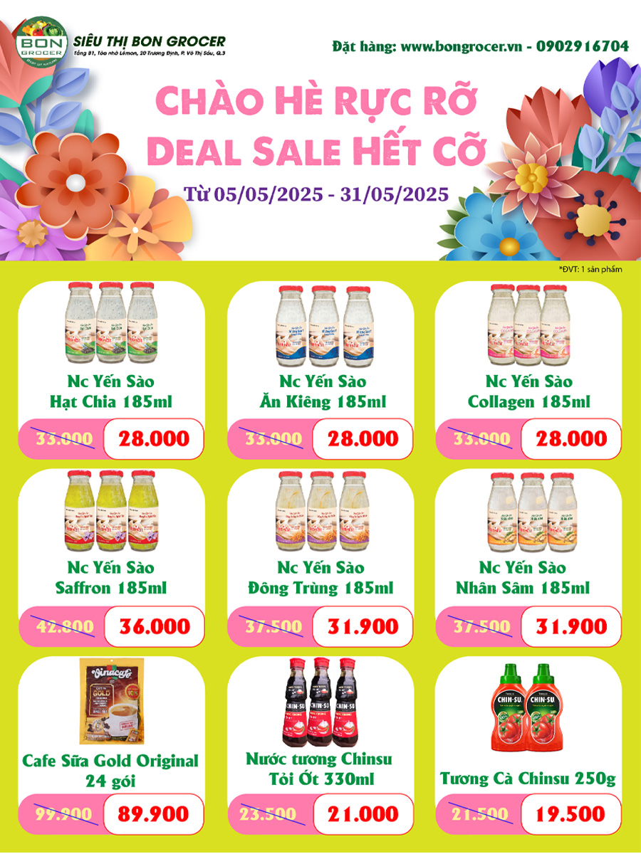 Tháng 5 này, Bon Grocer khuyến mãi gì?