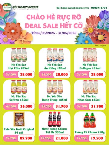 Tháng 5 này, Bon Grocer khuyến mãi gì?