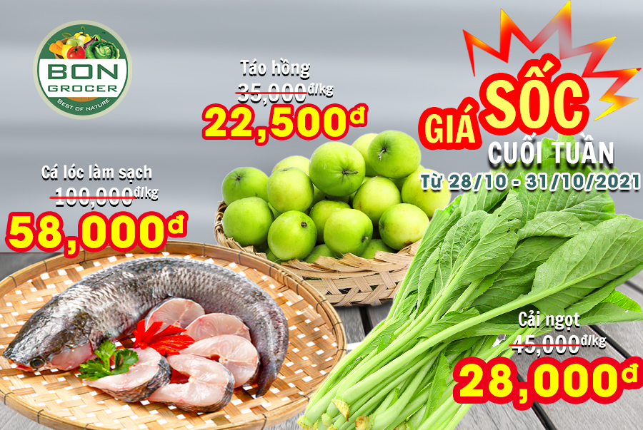 GIÁ SỐC CUỐI TUẦN (TỪ 28/10 - 31/10/2021)