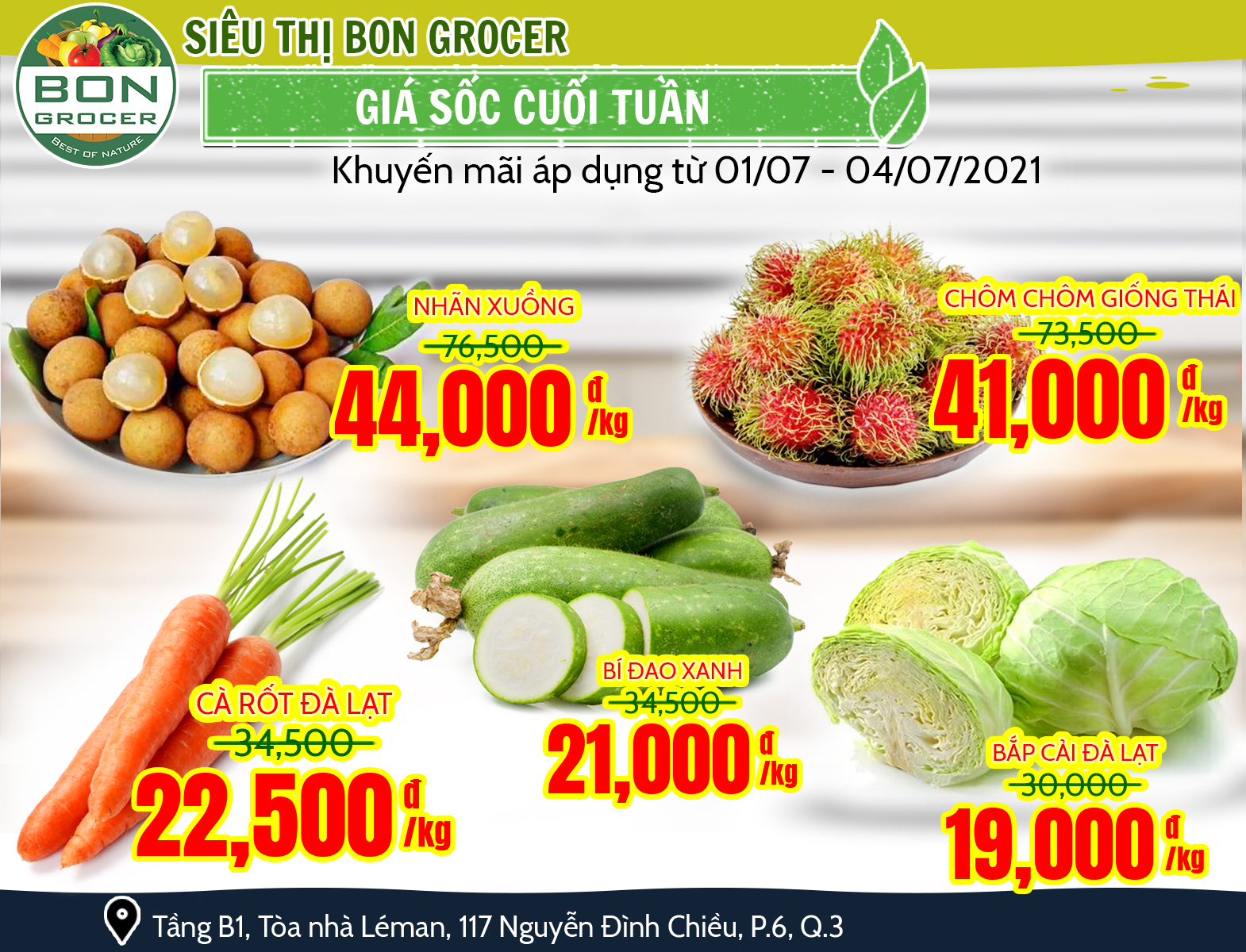 GIÁ SỐC CUỐI TUẦN (Từ 01/07 - 04/07/2021)