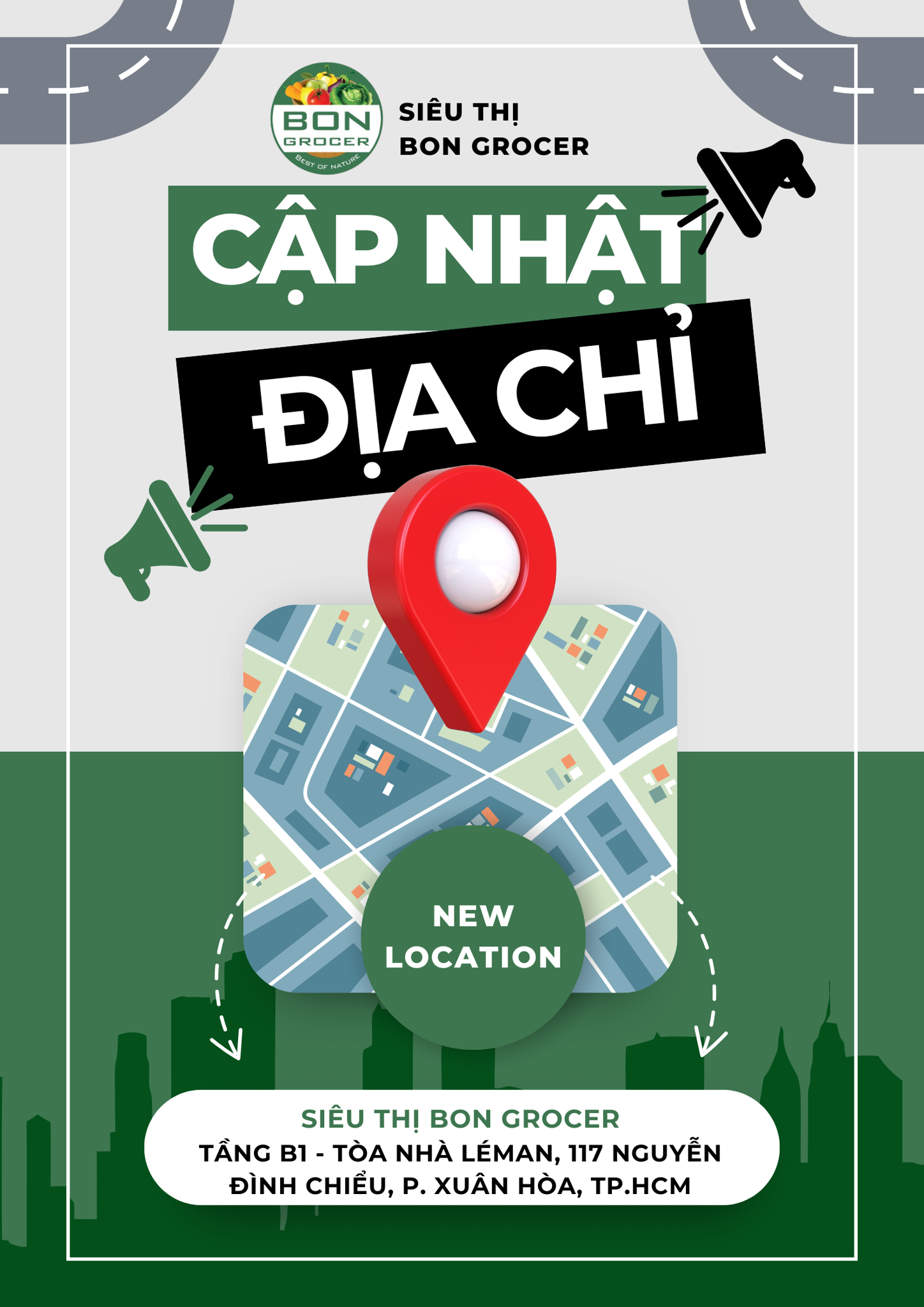 Thông Báo Cập Nhật Địa Chỉ Mới | Siêu Thị BON Grocer