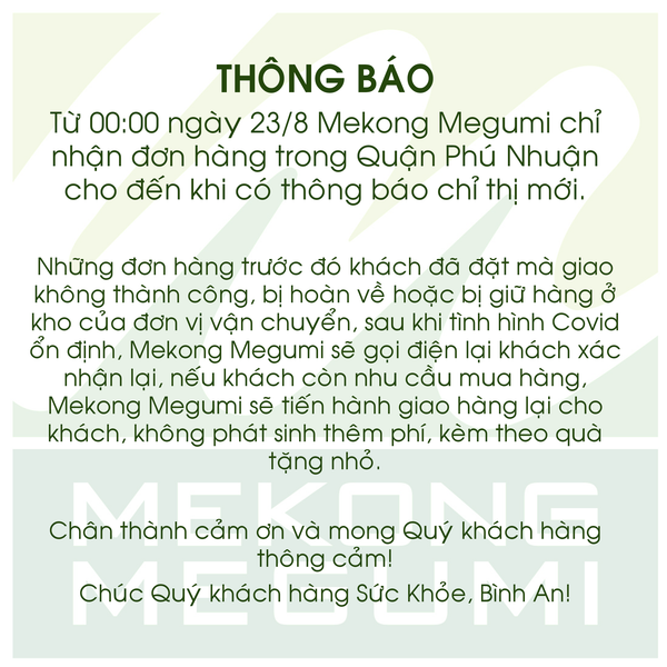 Thông báo giao hàng trong thời gian giãn cách xã hội từ 23/08/2021