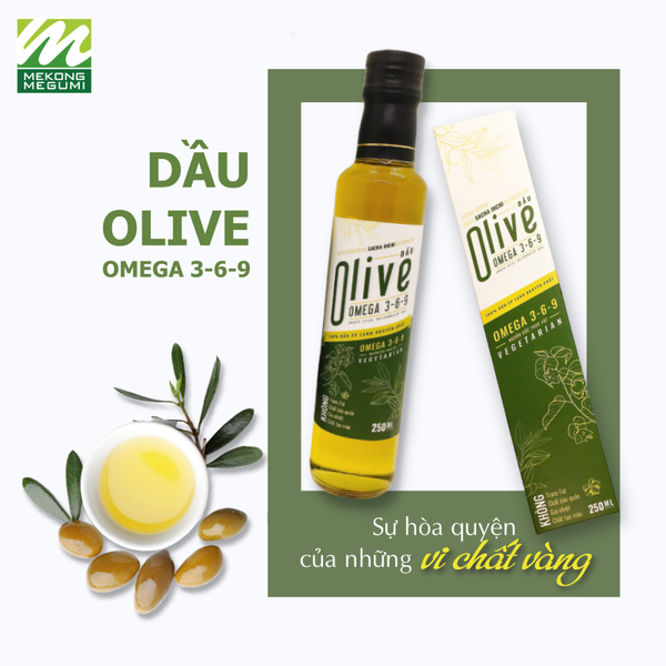 Dầu Olive Extra Virgin Omega 3-6-9 Mekong Megumi: Sự hòa quyện của những vi chất vàng