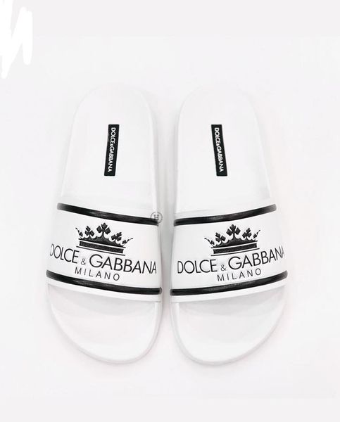 Dép Dolce & Gabbana Embossed White new season 2019 – TheLuxe