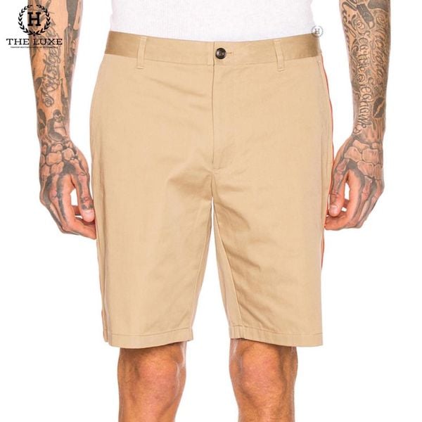 Quần Short Burberry Camel Viền Dọc – TheLuxe