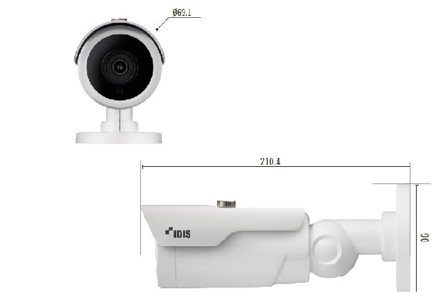 Đặc điểm thiết kế của camera Idis hồng ngoại Full HD TC-E4211WRX