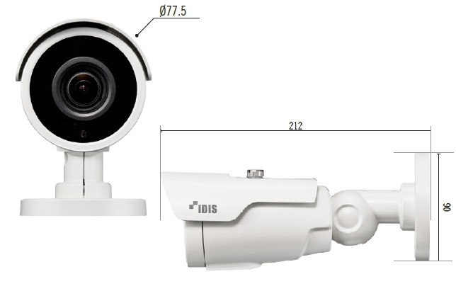Đặc điểm thiết kế của camera Idis hồng ngoại Full HD TC-T4222WRX
