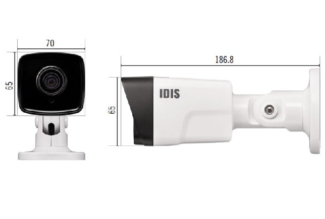 Thiết kế của camera quan sát Idis DC-E4212WR hồng ngoại Full HD