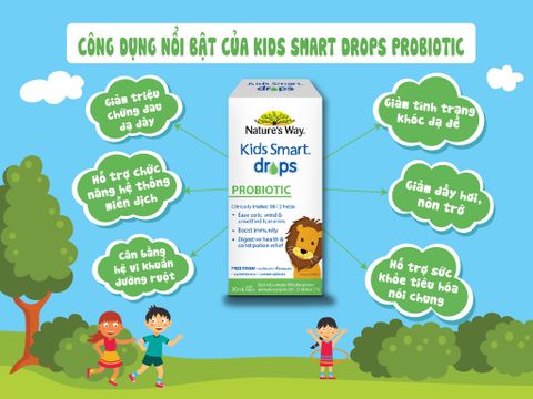 Kids Smart Drops Probiotic - Bổ sung hàng tỷ lợi khuẩn cho bé hệ tiêu hóa khỏe mạnh