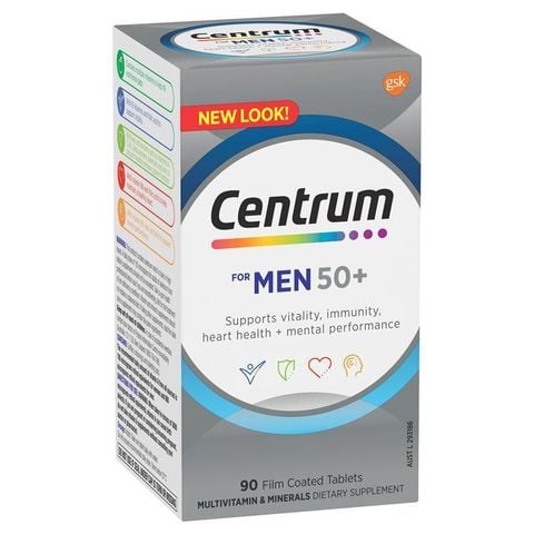 Vitamin tổng hợp cho nam giới trên 50 tuổi Centrum For Men 50+ 90 viên MẪU MỚI NHẤT