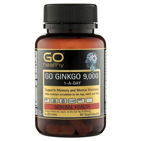 Viên uống bổ não Go Healthy Ginkgo 9000 60 viên