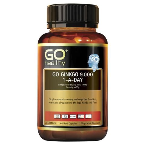 Viên uống bổ não Go Healthy Ginkgo 9000mg 60 viên MẪU MỚI NHẤT