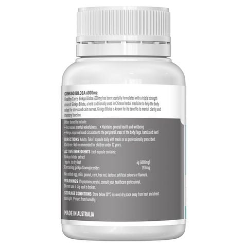 Thành phần và cách sử dụng Ginkgo Biloba Healthy Care