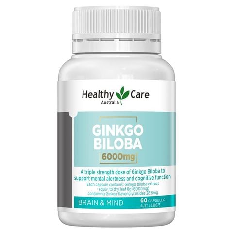Viên uống bổ não Healthy Care Ginkgo Biloba 6000mg 60 Viên