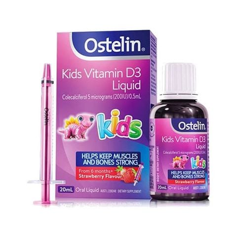 Ostelin Vitamin D3 Liquid 20ml cho bé từ 6 tháng