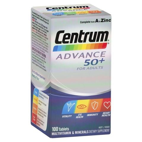 Vitamin tổng hợp Centrum Advance 50+ cho người trên 50 tuổi 100 Viên