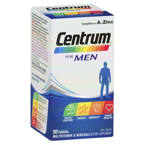 Vitamin tổng hợp cho nam giới dưới 50 tuổi Centrum For Men 90 viên