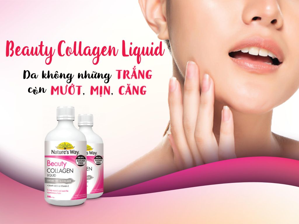 Sử dụng Beauty Collagen Liquid giúp da không những trắng mà còn mềm mại, căng mịn