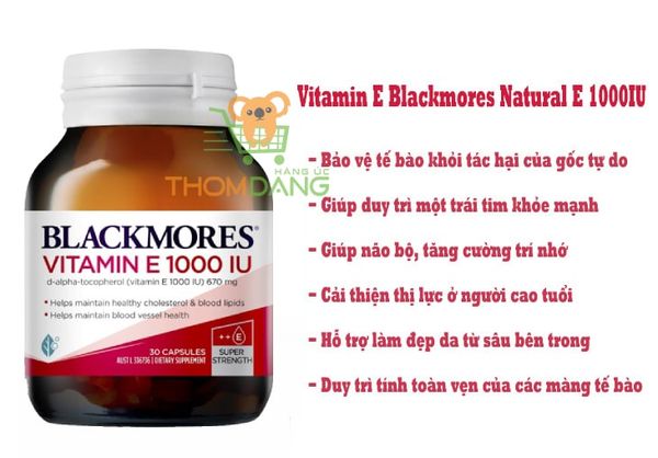 Công dụng Vitamin E Blackmores