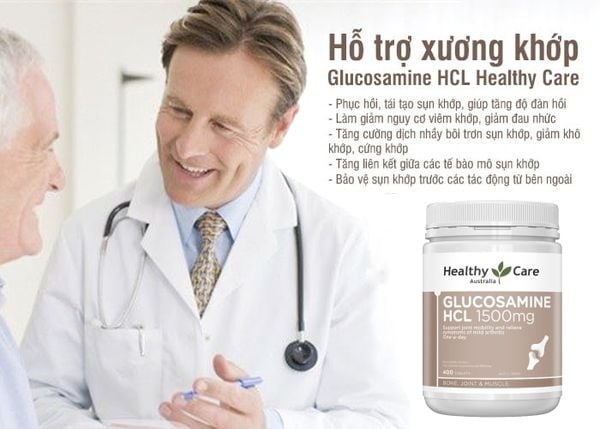 Công dụng của Glucosamine HCL 1500mg Healthy Care 400 viên: