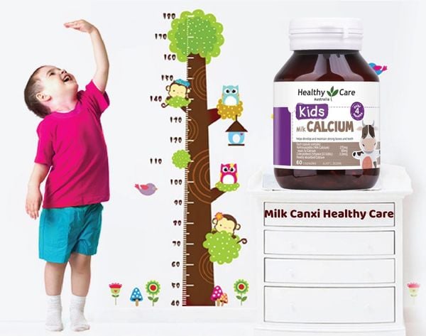 Canxi Milk Healthy Care giúp tăng chiều cao cho bé từ 4 tháng tuổi