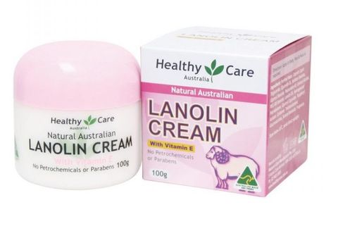Kem nhau thai cừu Úc Healthy Care Lanolin cream with Vitamin E 100g