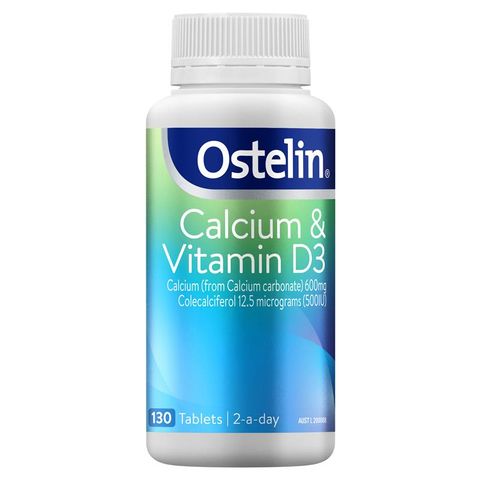 Canxi Ostelin mỗi viên chứa 600mg Canxi và 500 IU Vitamin D3 giúp hấp thụ tốt nhất