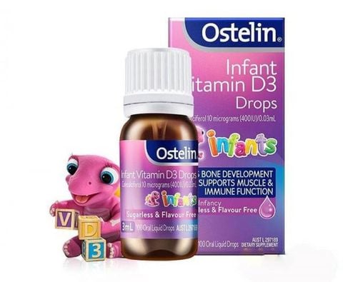 Ostelin Infant Vitamin D3 Drops – sản phẩm bổ sung vitamin D cho trẻ sơ sinh số 1 tại Úc