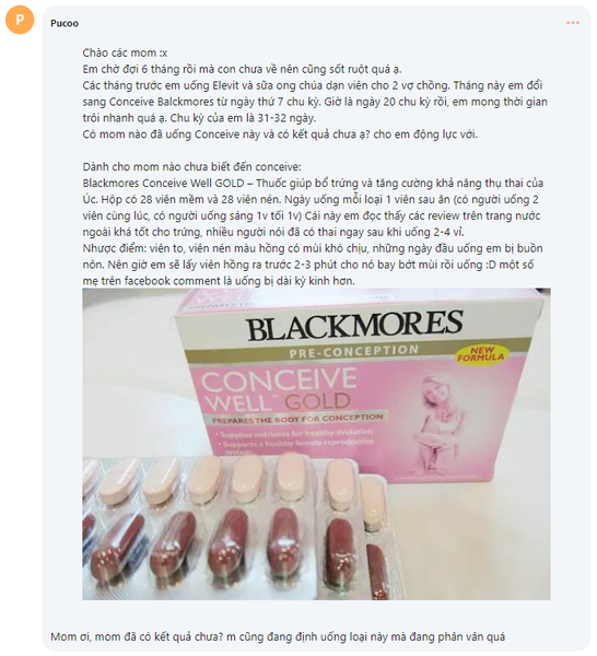 Blackmores Conceive Well Gold