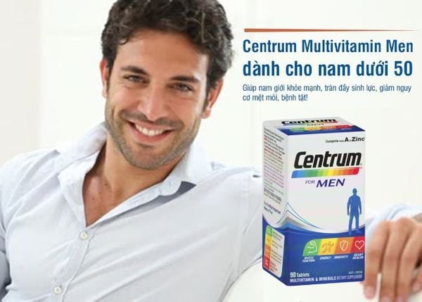 Vitamin tổng hợp cho nam giới dưới 50 tuổi Centrum For Men 90 viên