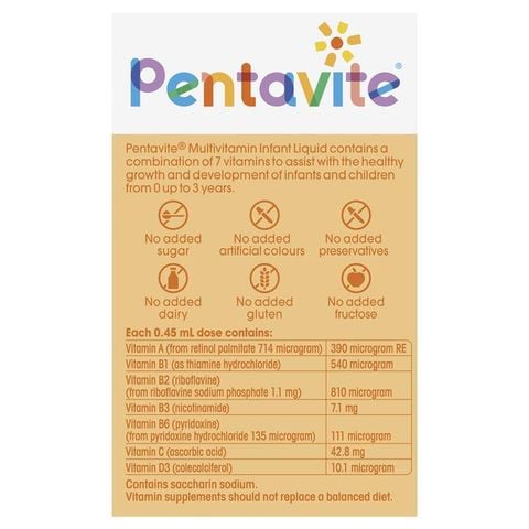 Thành phần bên trong Pentavite Vitamin