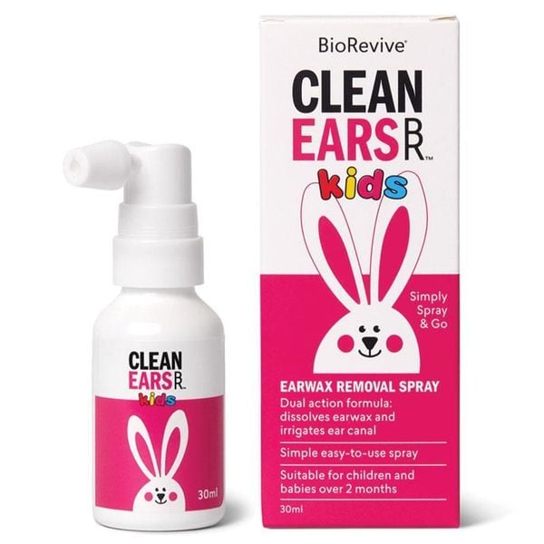 Xịt Clean Ears Kids 30ml Chính Hãng Của Úc mẫu mới