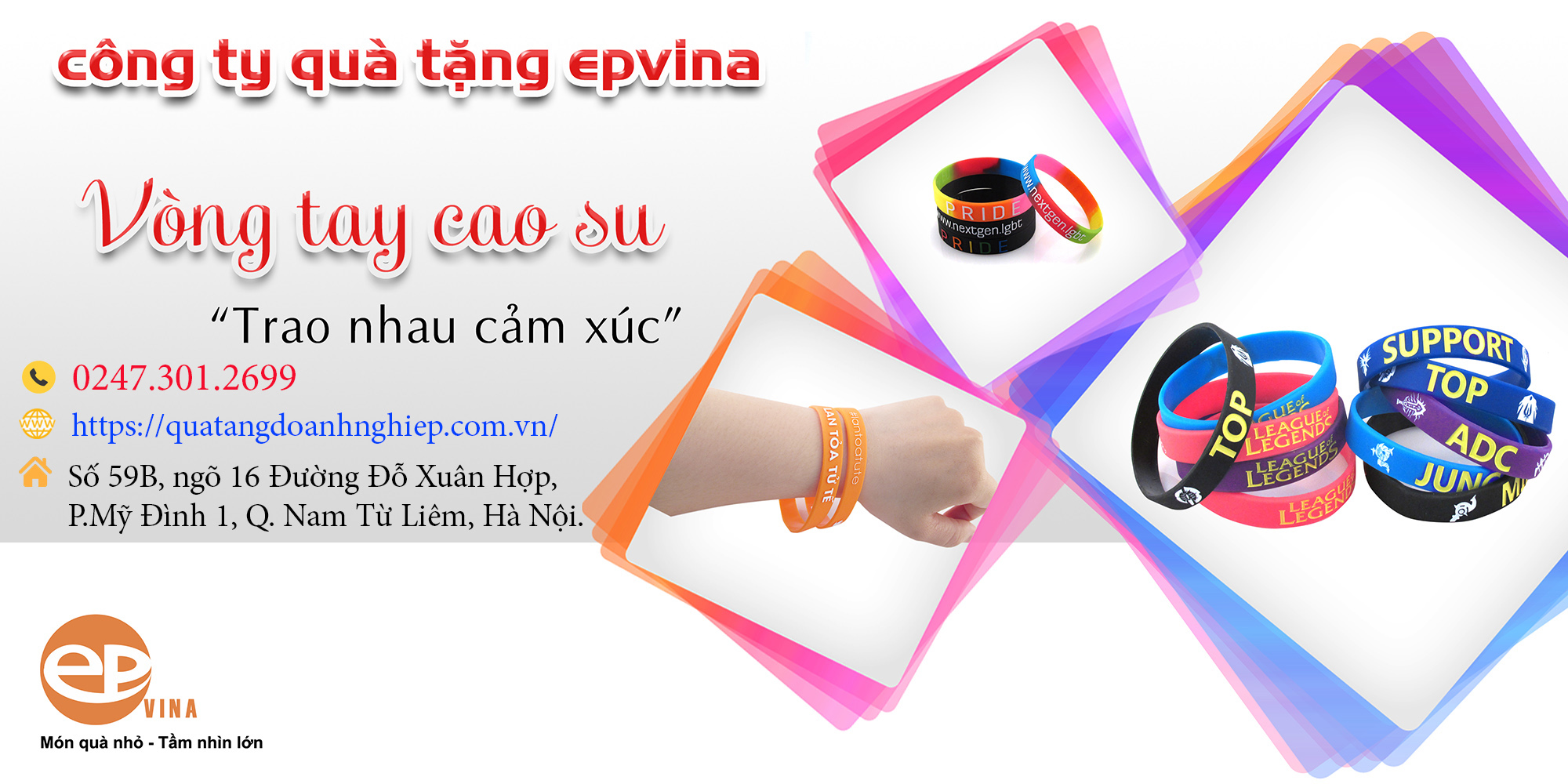 Sản xuất, đặt làm, mua, in vòng đeo tay bằng cao su/ nhựa dẻo theo yêu cầu, giá rẻ nhất Hà Nội