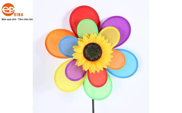 Chong chóng vải dù hình hoa hướng dương độc đáo đẹp khó tả
