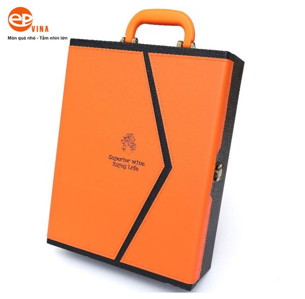 hộp đựng rượu da cao cấp 3 chai