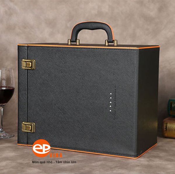 hộp quà tặng da sáu chai