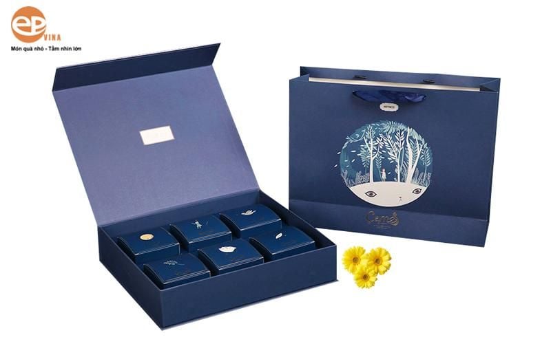 Hộp bánh trung thu nắp nam châm 6 bánh 