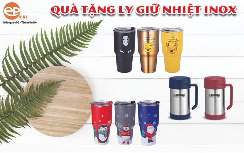 Quà tặng ly giữ nhiệt in hình, in logo theo yêu cầu