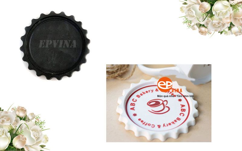 Miếng lót ly nhựa được tạo hình nắp chai độc đáo