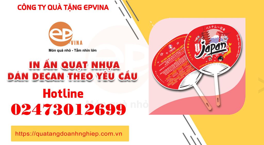 quạt nhựa dán decal