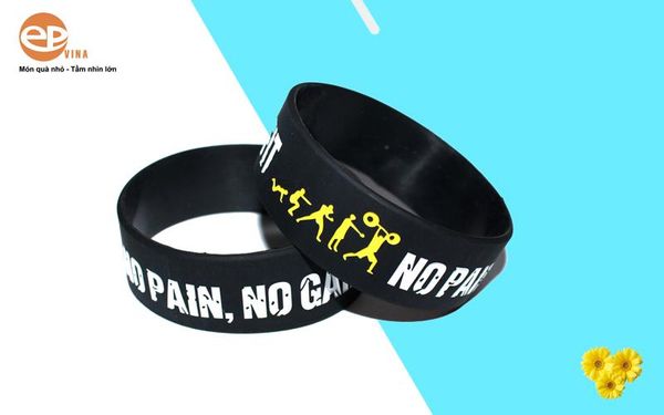 Sản xuất vòng tay cao su No Pain No Gain